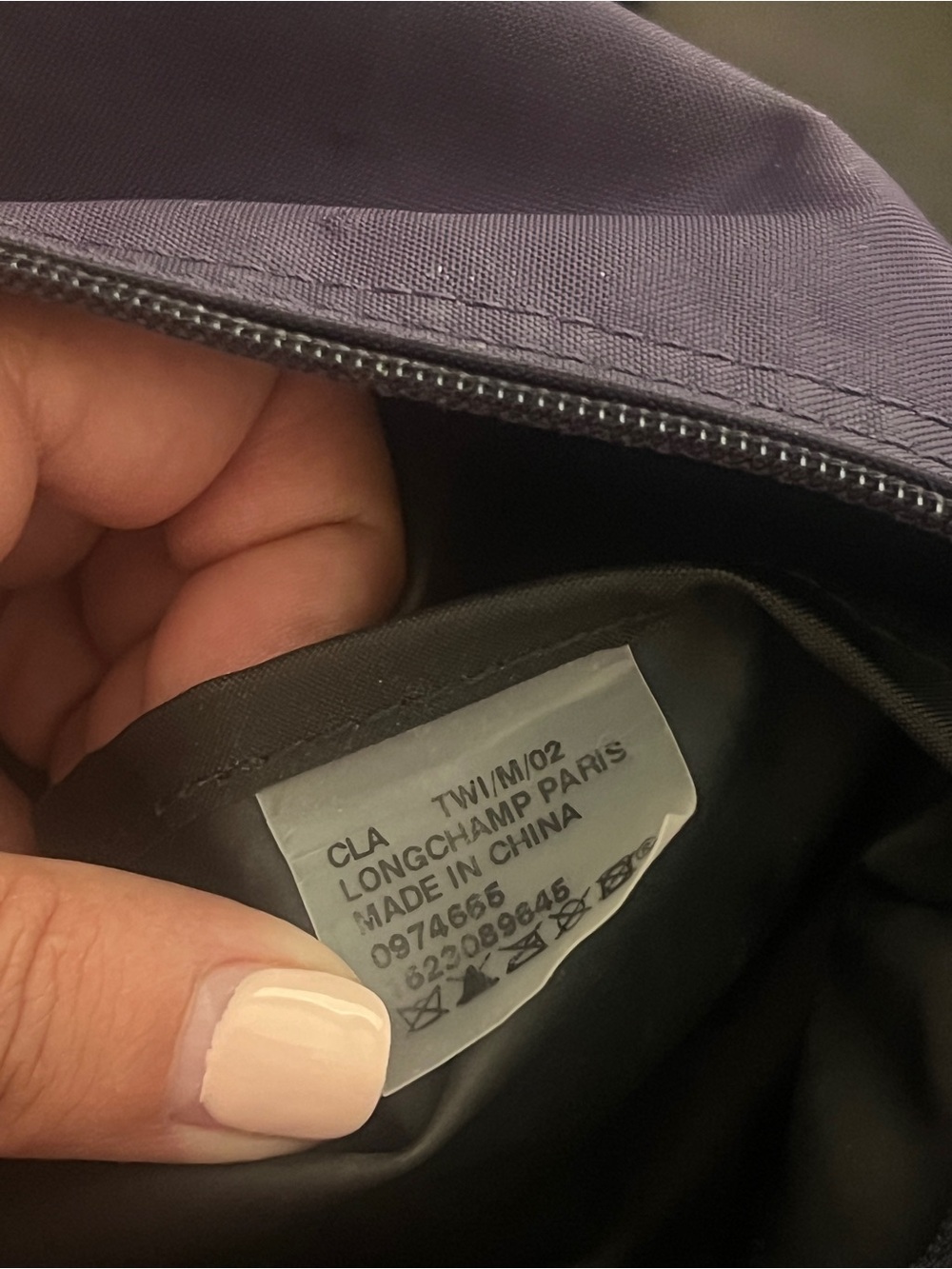 Longchamp Le Pliage Medium Short Handle Tote Purple Plum - Picture 9 of 9
